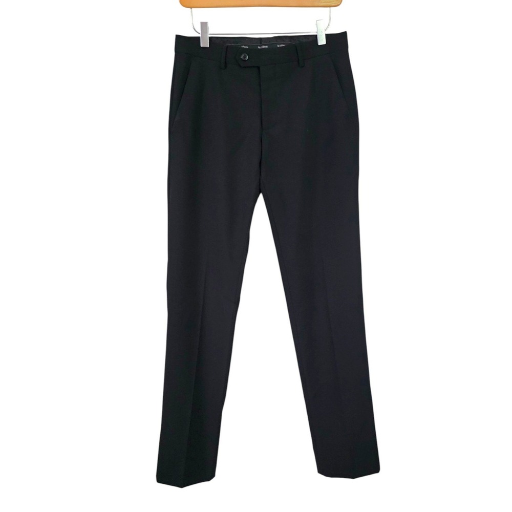 Le Chateau Black Wool Blend Formal Dress Pants 28 Straight Leg Low Rise